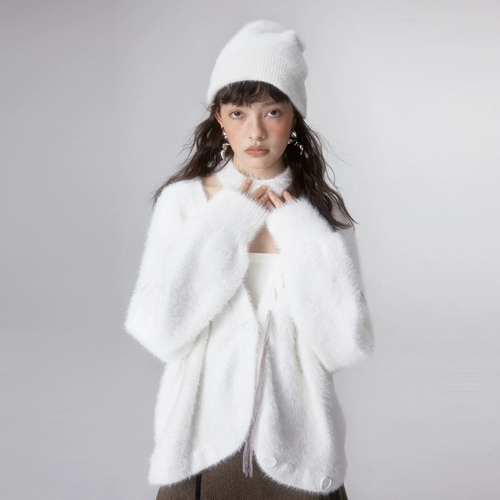 SOOTE Season Original Design Pure White Imation Sweater Свитер -свитер.