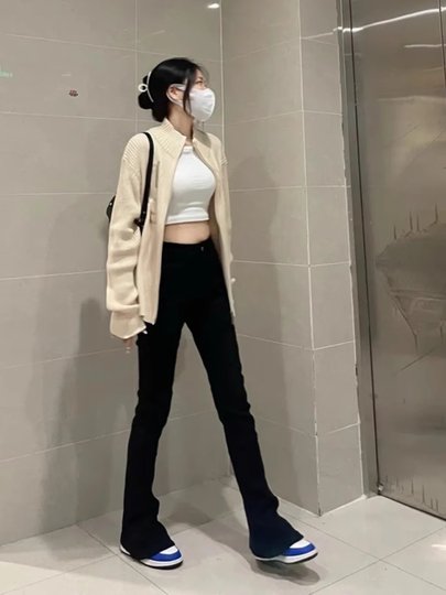 微喇叭裤马蹄牛仔裤子女修身显瘦秋季2025新款高个子春秋加长拖地