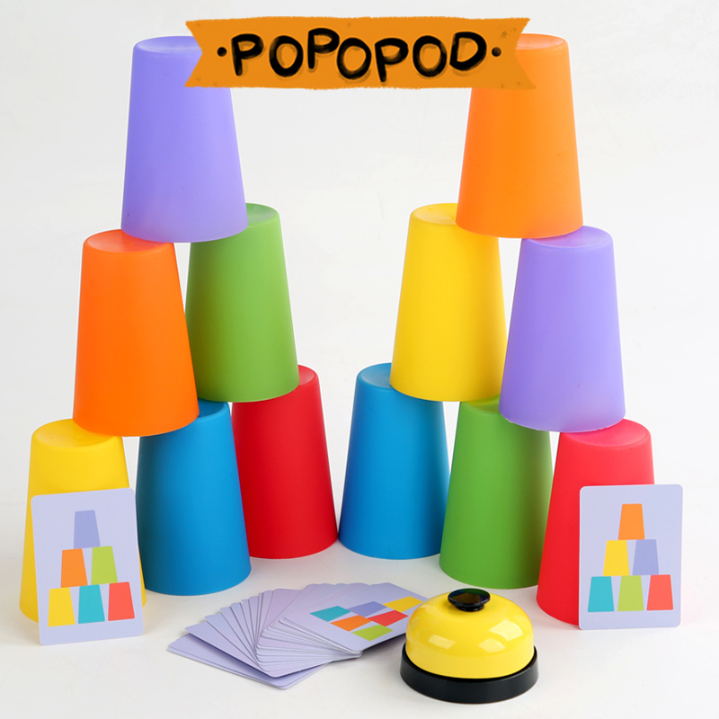 Battle stacking cup board game color sorting cognitive training stacking cups 3 puzzle competitive stacking cup parent-child toy 6 years old