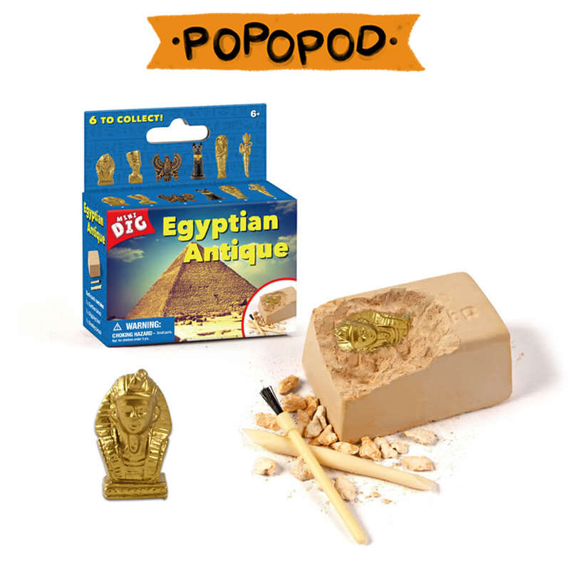 Archaeological excavation toys blind digging treasure ancient Egyptian mummy pyramid Antarctic penguin children's suit handmade