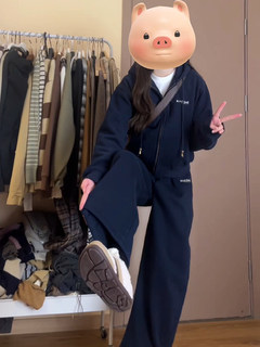 显白休闲运动套装女春秋学生宽松显瘦韩版时尚卫衣两件套阔腿裤潮