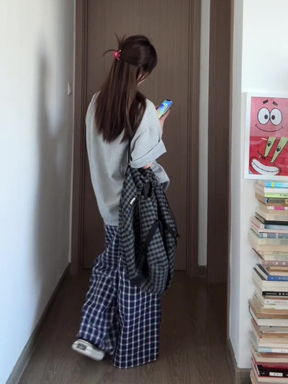 学院风休闲运动套装女夏季polo短袖时尚宽松韩版学生阔腿裤两件套