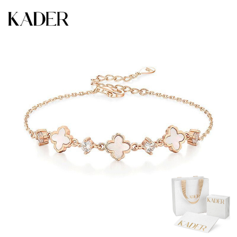Four-Leaf Clover Love Bracelet 999 Silver for Women, Light Luxury, Niche, High-End, Elegant, Birthday Gift for Girlfriend