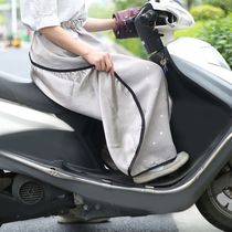 Electric Car Sunscreen Skirt Bike Windproof Warm Bike Anti-Walk Light Shelter Skirt Spring Summer Plus Suede Half Body Dress Waterproof