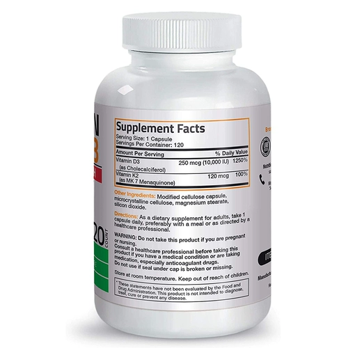 Американская прямая почтовая почта Бронсон Витамин K2 D3 MK7 СЕРД СЕРДА СЕРДА 10000IU кальций кальций кальций кальций