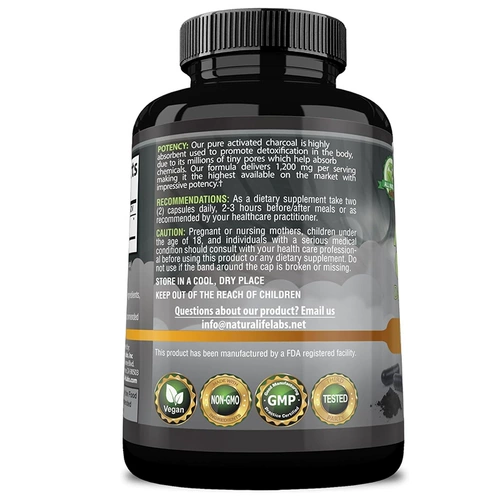 Лаборатории натуральной жизни США, активированные углеродные лаборатории, активированные углеродные капсулы, активированные углеродные капсулы