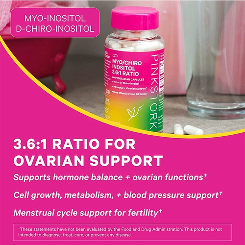 American Direct Mail Pinkstork Myo Chiro Inositol3.6: 1 Улучшенная версия мозететерола подготовки 60 капсул