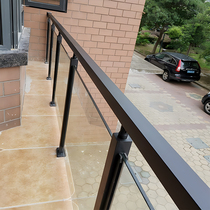 Tempered glass balcony stainless steel staircase armrestaurant household simple light luxury self-built room railing