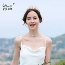 Strictly selected ancient bridal crown baroque round cake crown diamond headband wedding dress headdress hair accessories