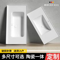 Bathroom countertop ceramic integrated basin single basin washbasin multi-size custom cut-angle special-shaped undercounter basin wash basin