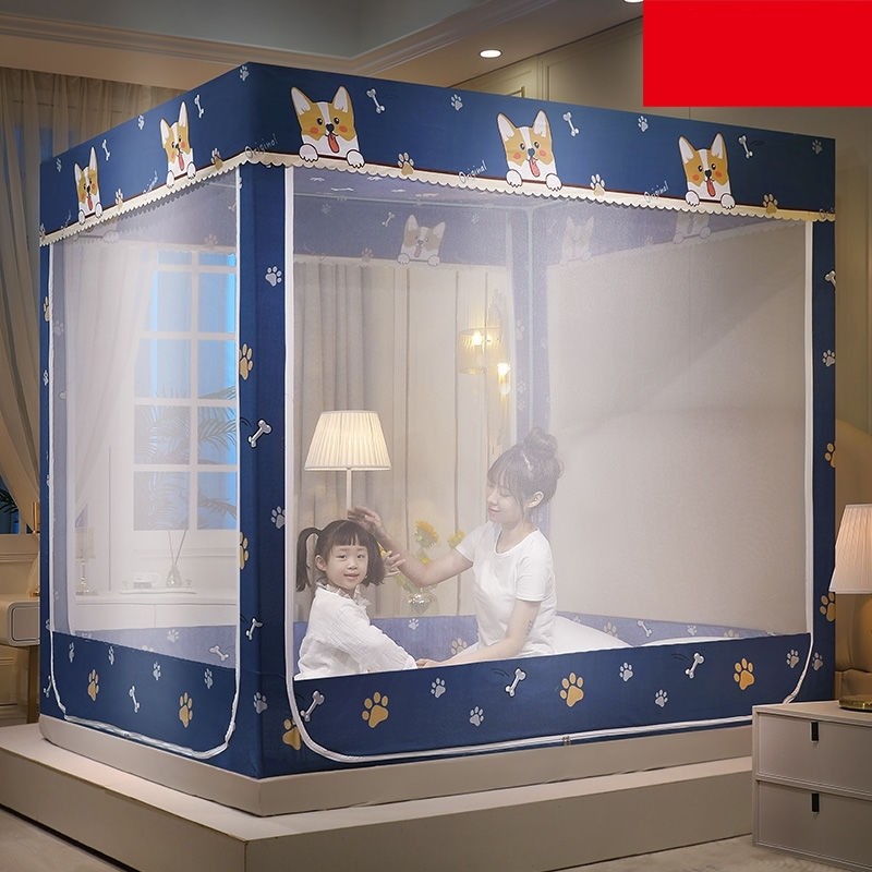 Mongolia Packs Mosquito Nets Home 2 m Bed Anti-Fall Children Stents Laced 2021 New Bedroom Bed Curtain 2022 Senior