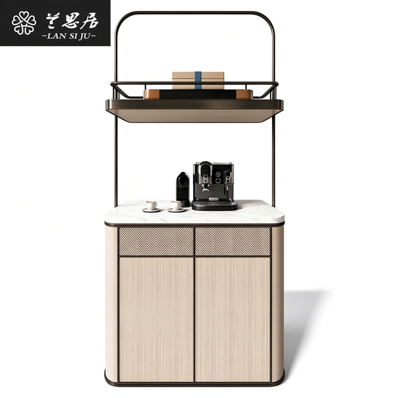Modern Light Luxury Sideboard Hotel Wall-Mounted Sideboard Bar Counter Mini Wine Cabinet Model Room Storage Cabinet