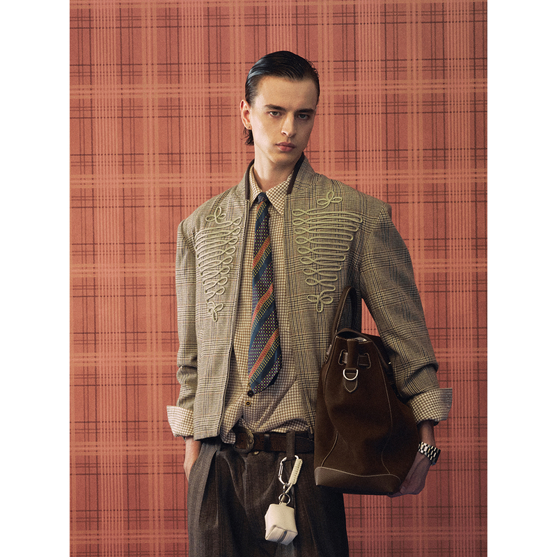 Openfly* Retro Houndstooth Short Stand-Up Collar Jacket Chinese-Style Symmetrical Rope Embroidery Casual Versatile Jacket Openfly* Retro Houndstooth Short Stand-Up Collar Jacket Chinese-Style Symmetrical Rope Embroidery Casual Versatile Jacket