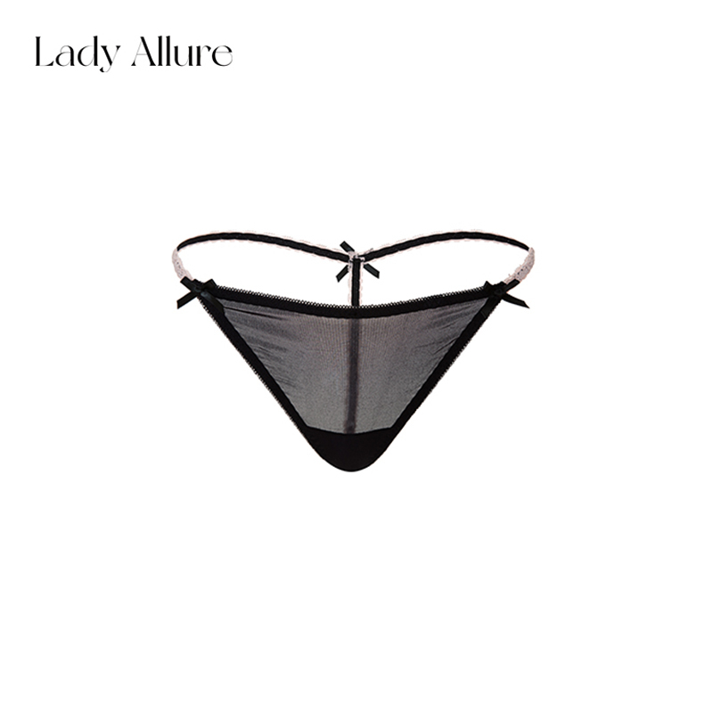 「La」Spicy and Alluring丨Valentine's Day Series* Date Night Lace-Trimmed Sexy Low-Rise Thong Panties for Women