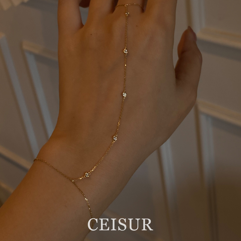 Full of High-End Feel! Unique Niche Design, Ultra-Fine Bubble Diamond Bracelet and Ring in One, Versatile and Atmospheric Jewelry Full of High-End Feel! Unique Niche Design, Ultra-Fine Bubble Diamond Bracelet and Ring in One, Versatile and Atmospheric Jewelry