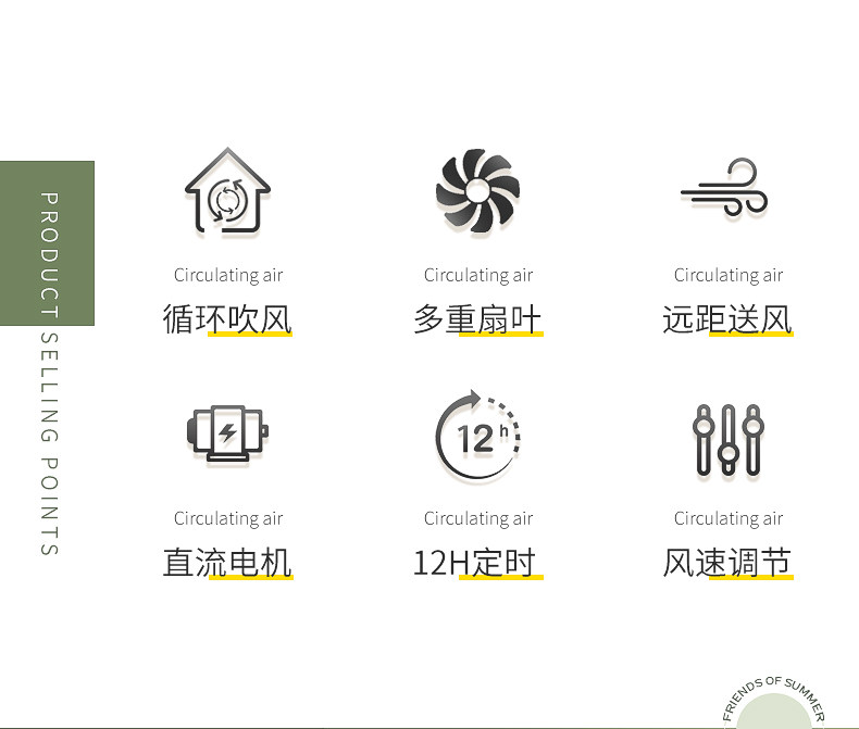 贵州名牌,15翼双环扇叶,3挡广角自然风:彩阳 台立两用电风扇 49.9元起包邮 值值值-买手聚集的地方