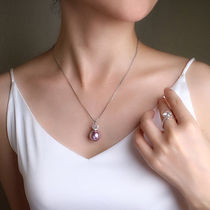 Pearl pendant collarbone female freshwater pearl necklace girlfriends high-end sterling silver exquisite fashion retro niche decoration