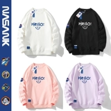 Мужская демисезонная утепленная осенняя толстовка для влюбленных, в американском стиле