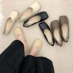 ເກີບເກີບຜູ້ຍິງ 2024 Doudou 2024 Spring and Summer New Loafers Slip-on Lazy Shoes Granny Shoes Flat-soled Evening Shoes
