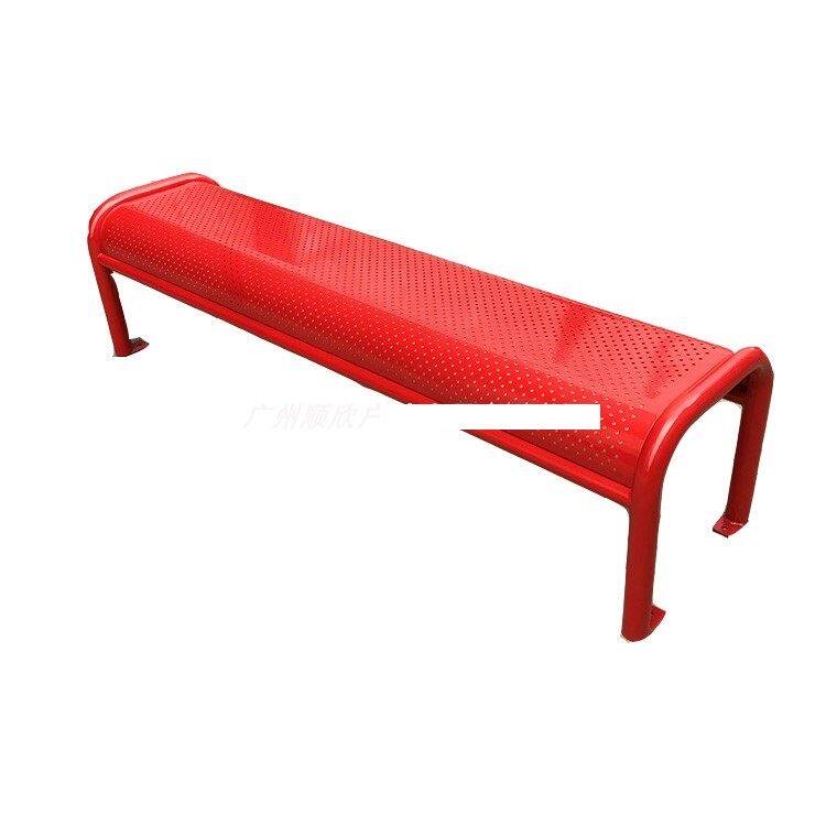 Outdoor courtyard solid wood anti-corrosion double park wrought iron chair leisure bench black back chair balcony bench