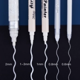 Акрил, белый водонепроницаемый витаминизированный осветляющий хайлайтер для школьников, художественные цветные карандаши, краска, не выцветает, ручная роспись, граффити