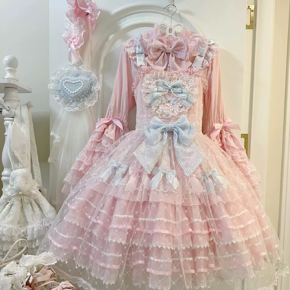 Подлинно дизайнерское милое весеннее платье, стиль Lolita, Lolita Jsk