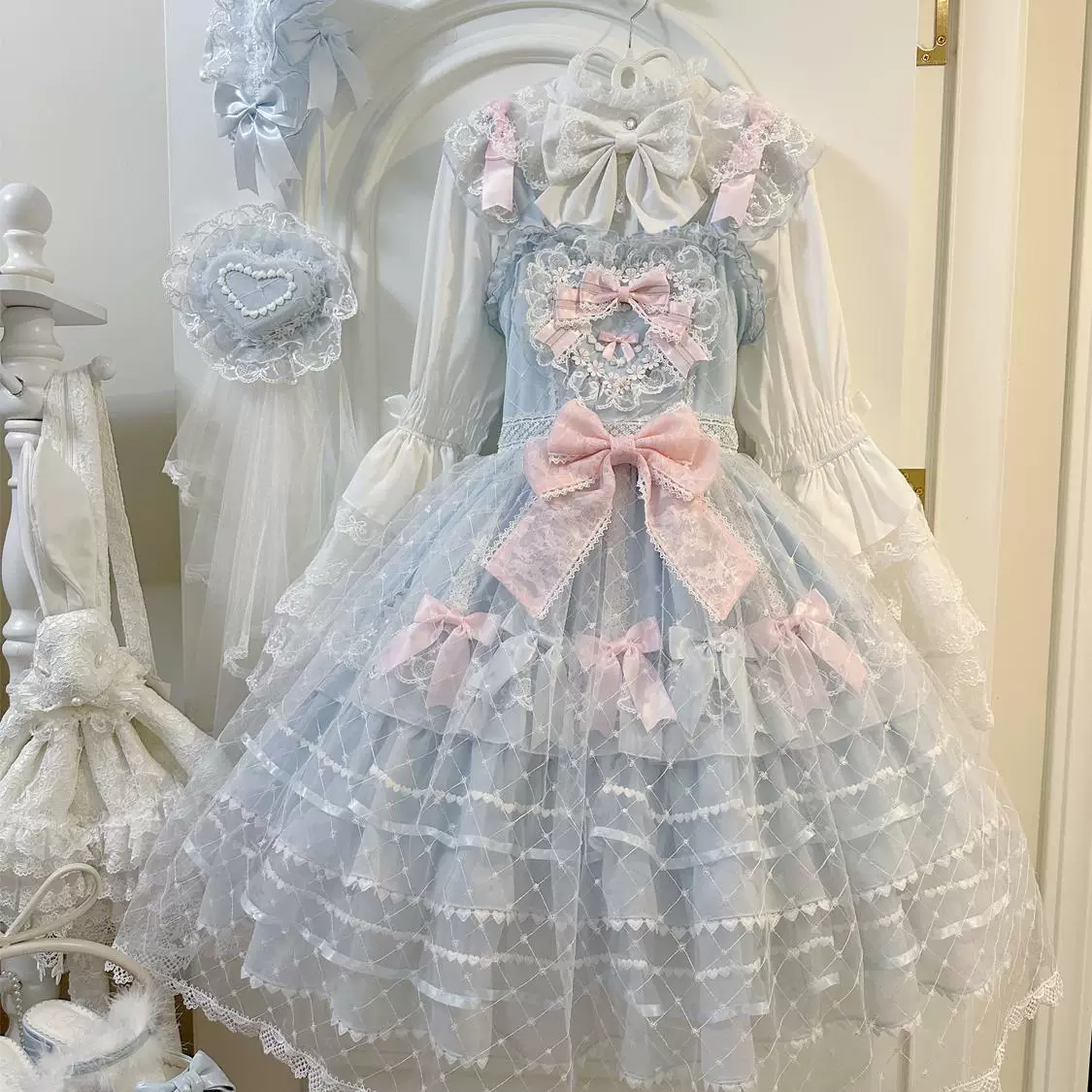 Подлинно дизайнерское милое весеннее платье, стиль Lolita, Lolita Jsk