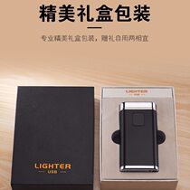 Electronic lighter mens rechargeable fever silk upscale fingerprint sensing pulse to send boyfriend new windproof