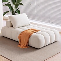 Cream style sherpa chaise lounge puff single sofa lounge chair living room bedroom bed and breakfast beauty couch toffee couch