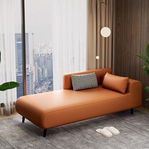 Minimalist 2024 new style genuine leather beauty couch light luxury room chaise lounge chair living room bedroom internet celebrity toffee chair