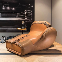 Minimalist Internet celebrity special-shaped boxing sofa living room room 2024 new beauty couch bedroom leather chaise lounge chair