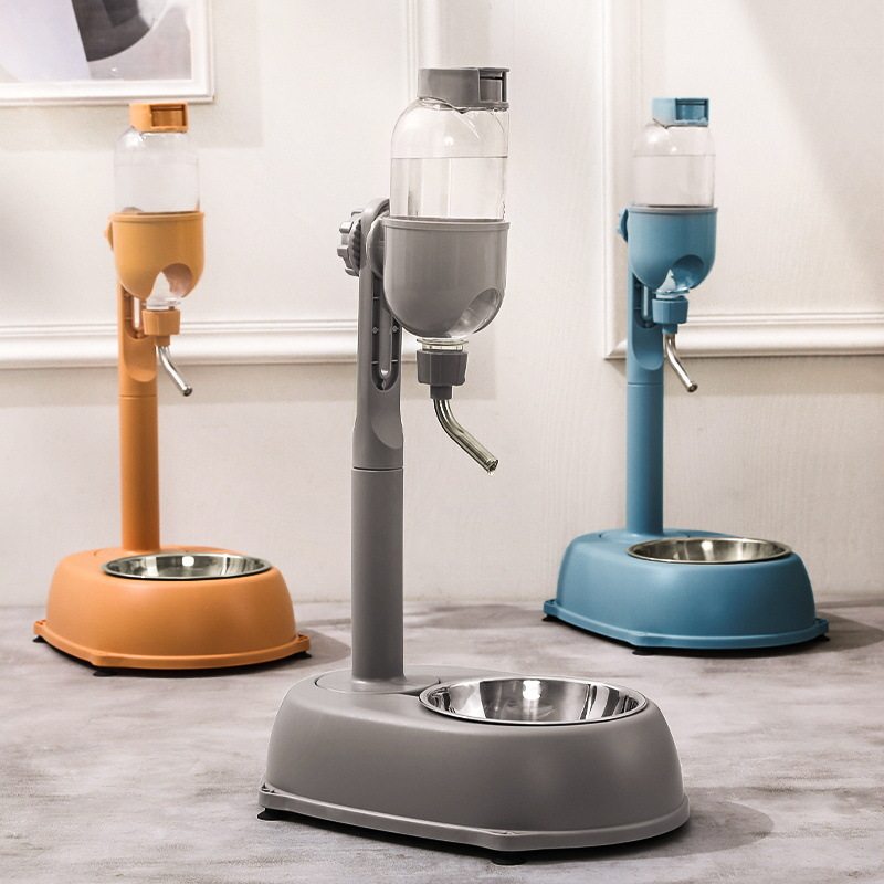 Pets do not wet mouth dog water dispenser automatic hanging bichon drinker cat feeding waterer vertical kettle