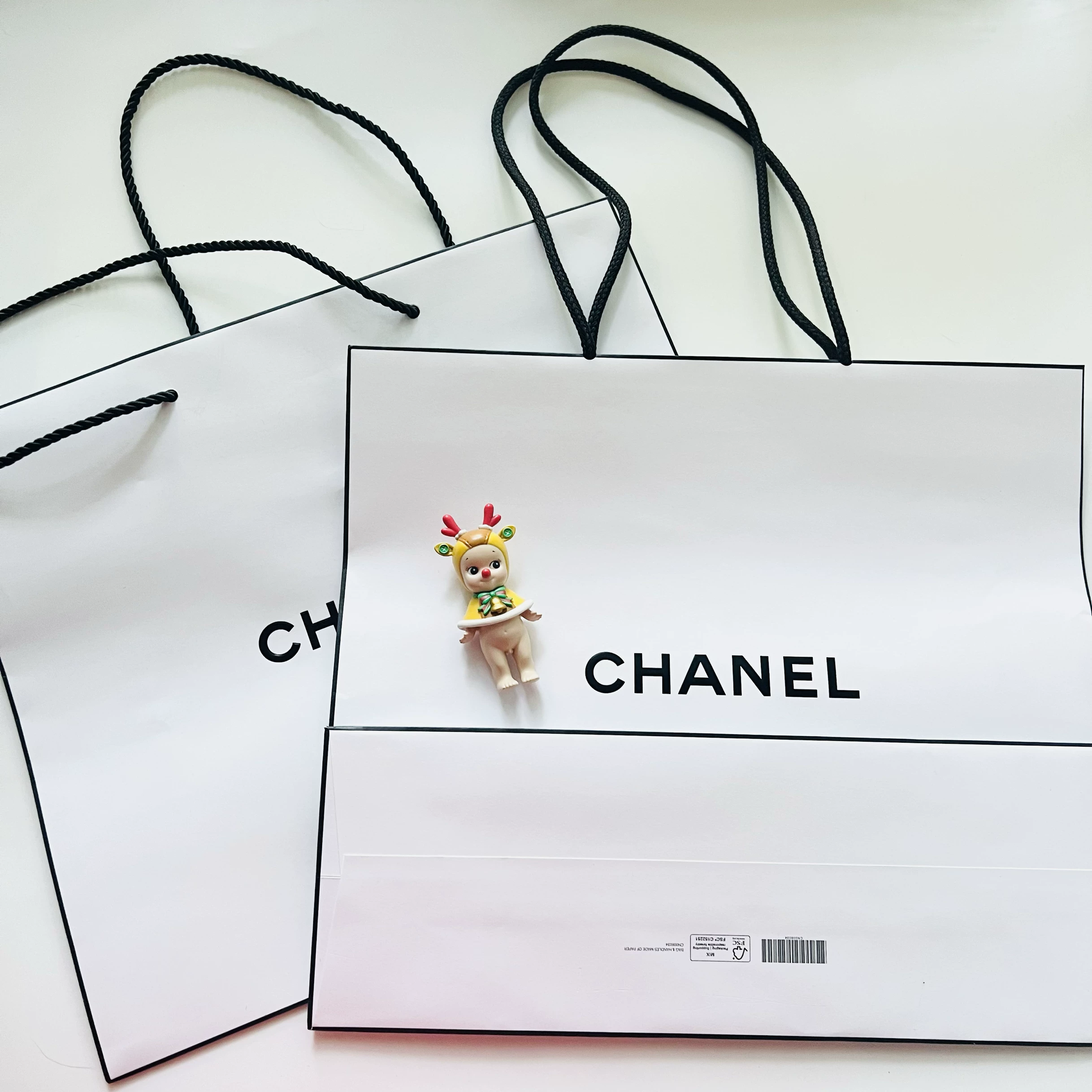 2 штуки пакетов Chanel Paper Paper для покупок, лабораторная косметика, подарочные сумки, счёт Genuine