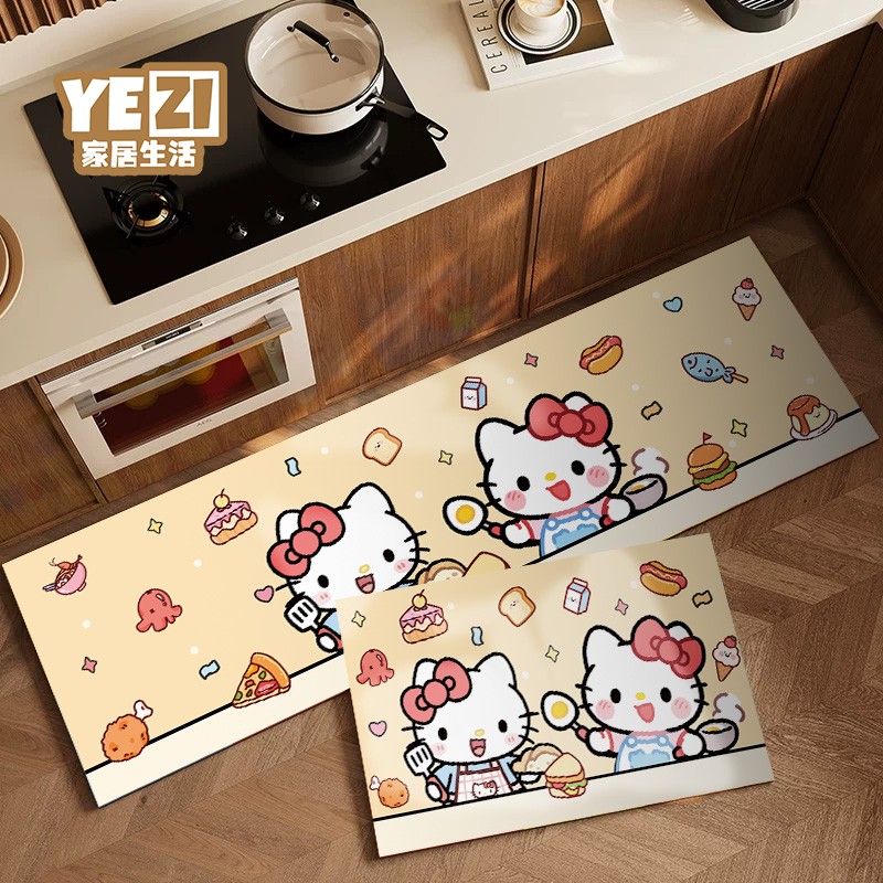 Katie Meow Kitchen Absorbent Floor Mat Hot Sale