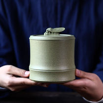 Yixing purple sand tea jar household small portable storage tea jar Puer tea storage wake-up tea jar ceramic sealed jar