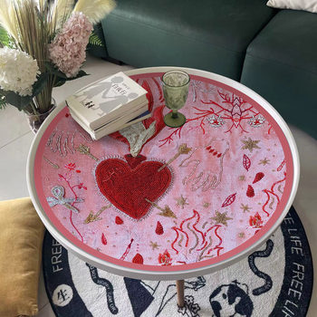 Load capsule high-end leather pvc round table mat tea table mat Load capsule high-end leather pvc round table mat tea table mat