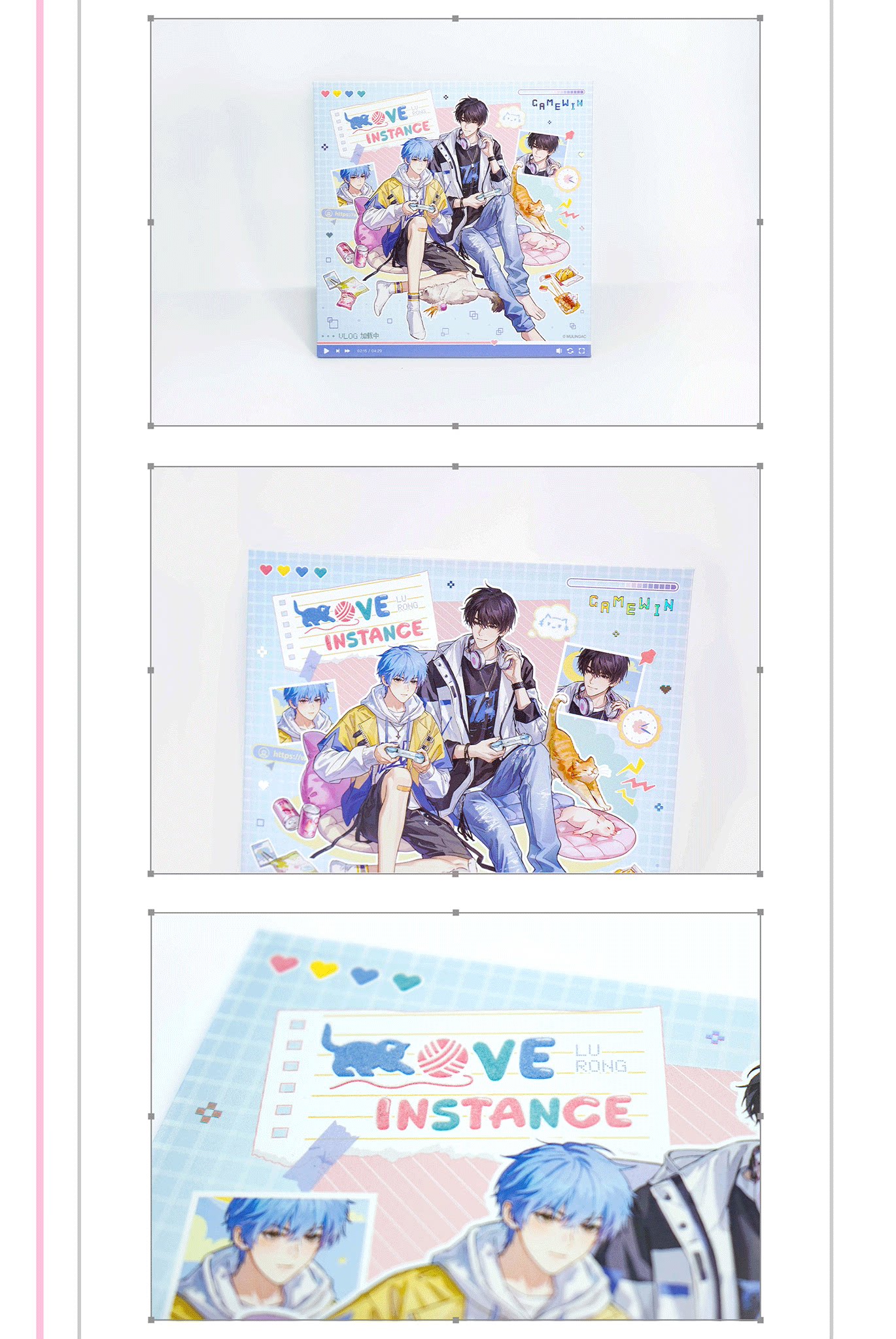 Love Instance flocked shikishi physical product view