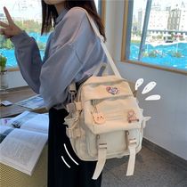 Spring Cruise Backpack Mini Double Shoulder Bag Girl Fashion Teenage Girl Single Shoulder Diagonal Satchel Cute 100 Hitch Multifunction Small Backpack