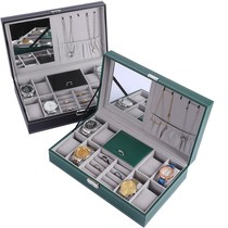 Watch Jewelry Integrated Containing Box Large Capacity Delicacy With Lock Hand Ornament Finishing Box Multifunction Ornament Necklace box