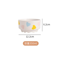 Стиль любви Керамическая нагревательная миска 350 мл (рекомендуемая вода, консервированная пища, закуски)