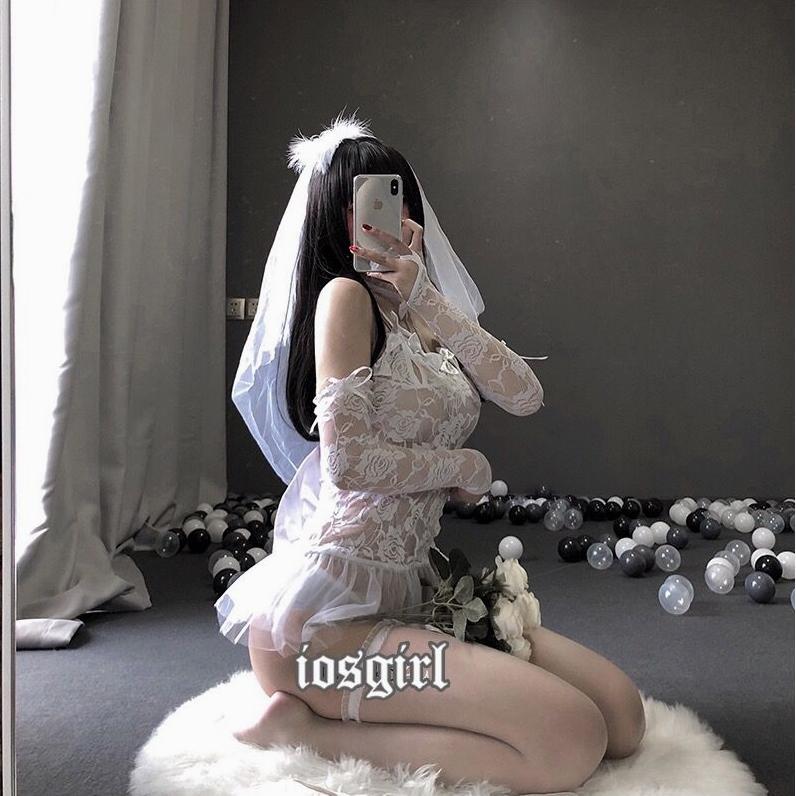 Sexy Lingerie, Bridal Uniform, Sexy and Cute Pajamas, Mesh Lace, Pure Wedding Dress, Nightgown Set for Women Sexy Lingerie, Bridal Uniform, Sexy and Cute Pajamas, Mesh Lace, Pure Wedding Dress, Nightgown Set for Women