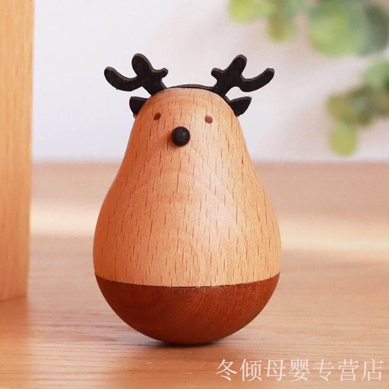 Desk tumbler Tumbler Decorations Small Pendulum Pieces Wooden Craft Gifts Swing Accessories Girl Hearts Creative Cute Graduates Day Gifts