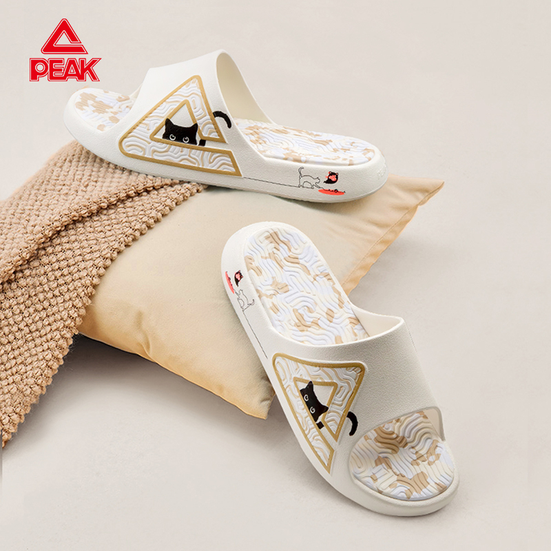 【Lucky Cat】Peak Taichi Sports Slippers for Men and Women, Basketball Couple Sandals, Basketball Tai Chi Non-Slip Slippers for Men