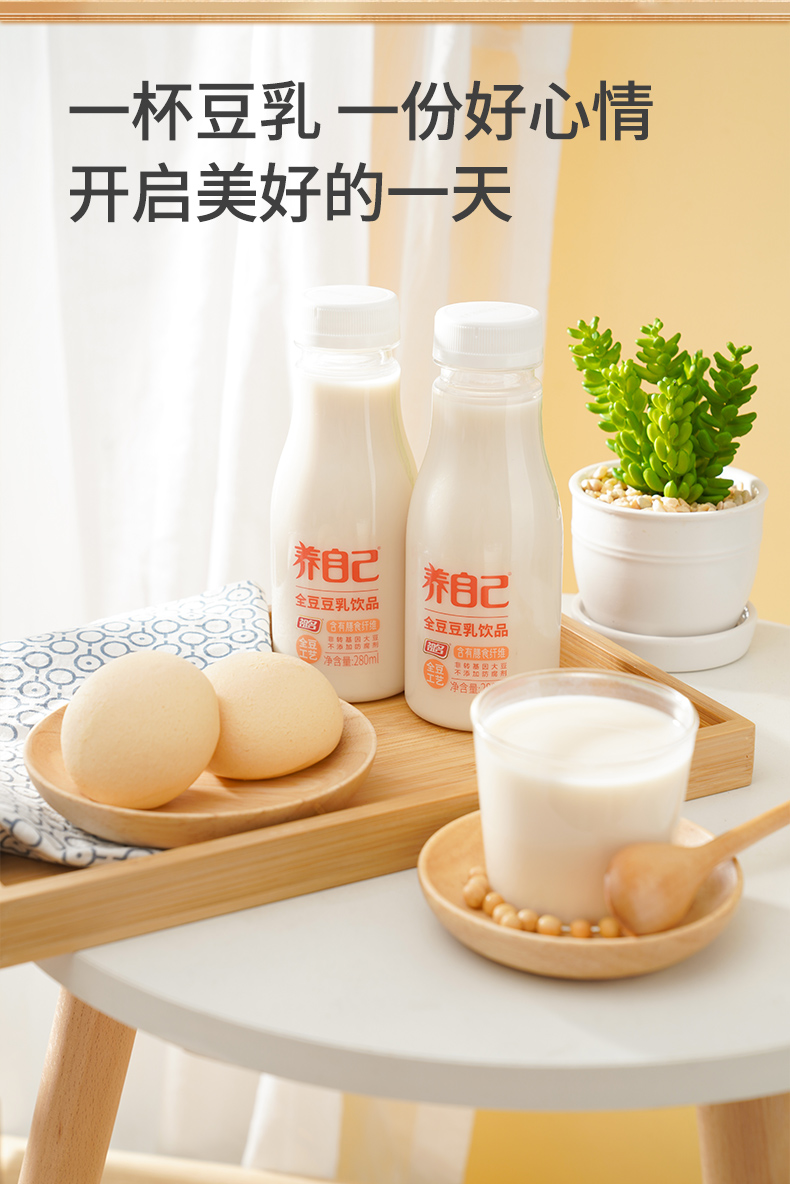 养自己豆奶早餐营养代餐饱腹280ml*6