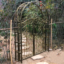 Iron mesh arched shelf gardening outdoor courtyard flower stand European climbing pergola rose flower arched door custom