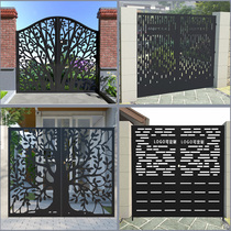 Zinc steel paint courtyard door villa yard door kindergarten school door outdoor iron door rural yard door