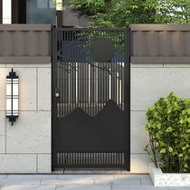 Custom wrought iron gate courtyard door garden villa door simple louver door to the door single and double open outdoor iron door