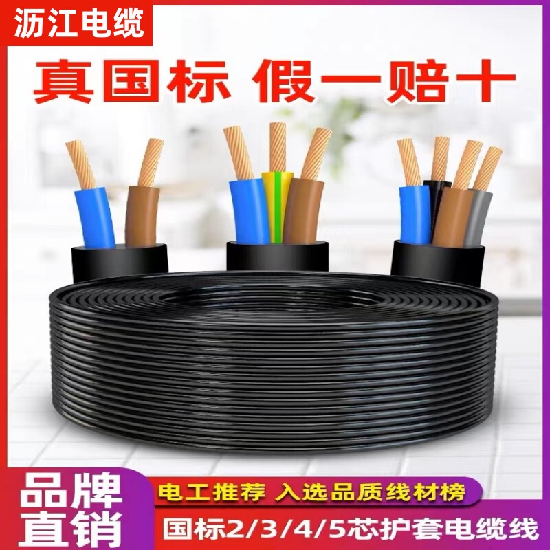 National Standard Copper Core Rvv Wire Flexible Cable 2-Core 3-Core 4-Core Sheathed Wire for Home Connection Outdoor Monitoring Power Cord National Standard Copper Core Rvv Wire Flexible Cable 2-Core 3-Core 4-Core Sheathed Wire for Home Connection Outdoor Monitoring Power Cord
