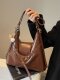 Autumn large-capacity high-end backpack, fashionable and versatile commuter bag, retro light luxury niche one-shoulder cross-body tote bag