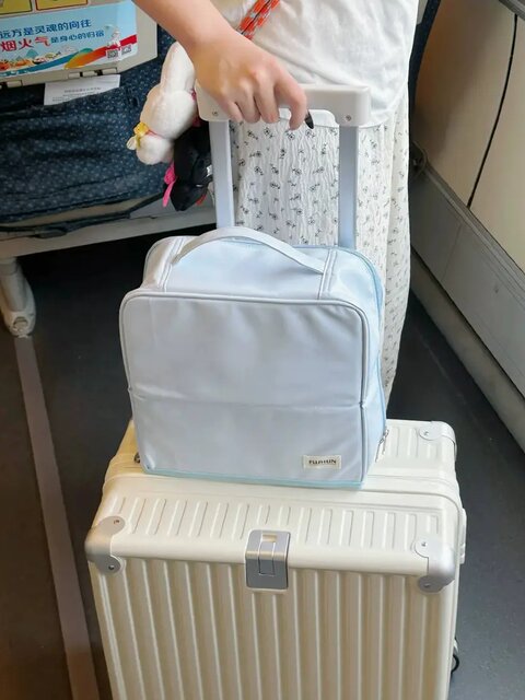 New vertical pencil case cosmetic bag women's portable travel waterproof toiletry bag large capacity cosmetics portable organizer bag